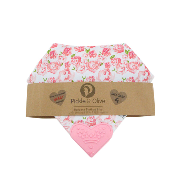 Floral Bandana Teething Bibs (4 Pack)
