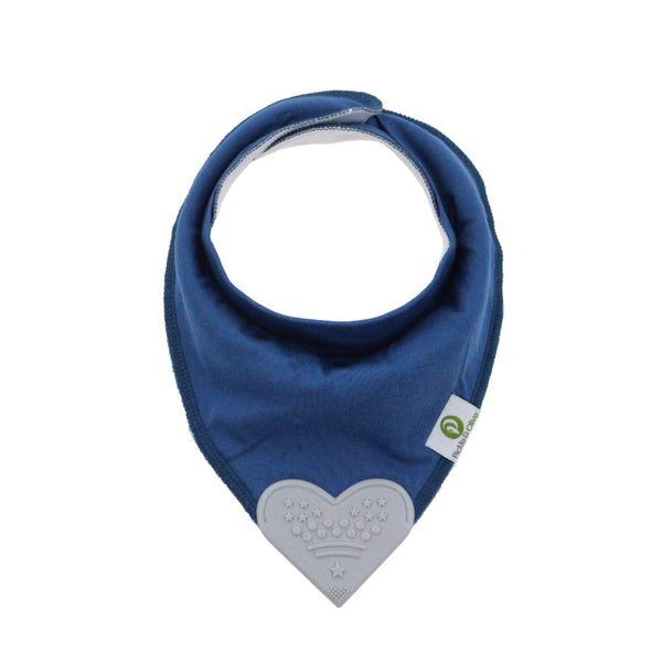 Solid Blues Bandana Teething Bibs (4 Pack)