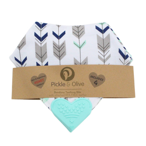 Blue Deer Bandana Teething Bibs (4 Pack)