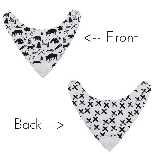 Reversible Teething Bibs in Monochrome (2 Pack)