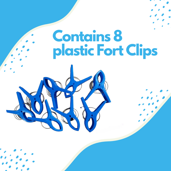 ez clipz Fort Building Kit - Large Lightweight Blanket and Clips to Attach to Furniture-Best Gift for Children