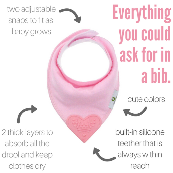 Solid Pinks Bandana Teething Bibs (4 Pack)