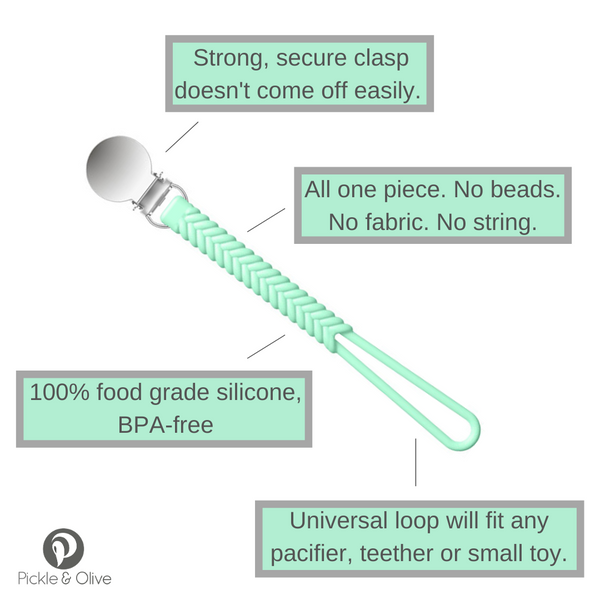 Braided Silicone Paci Clip