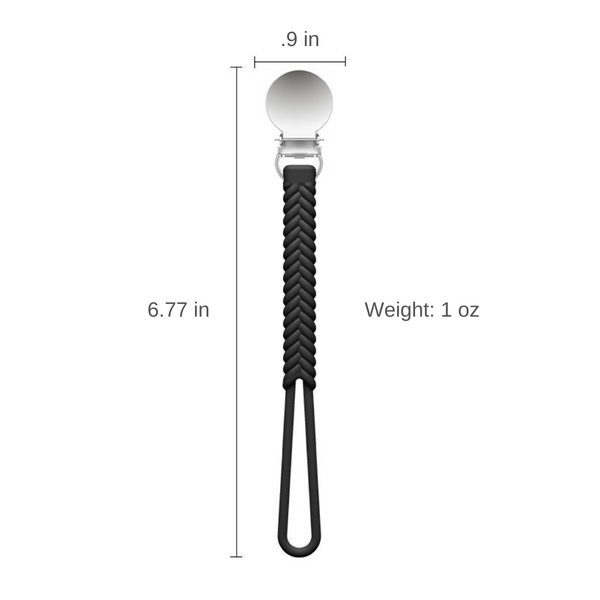 Braided Silicone Paci Clip