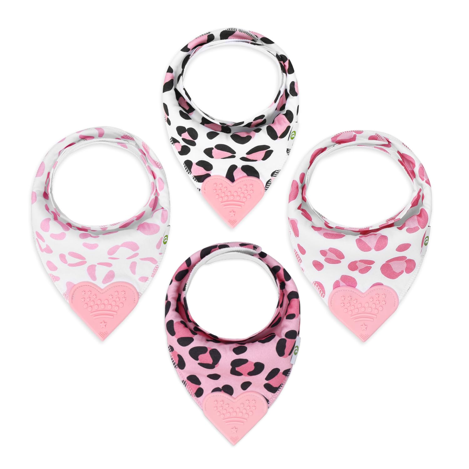 Leopard Bandana Teething Bibs (4 Pack) by Pickle & Olive