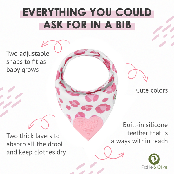 Leopard Bandana Teething Bibs (4 Pack) by Pickle & Olive