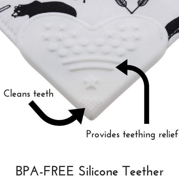 Reversible Teething Bibs in Monochrome (2 Pack)